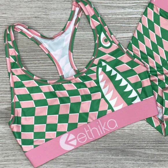 Ethika BMR Check Mate Sports Bra and Leggings - Picture 2 of 4